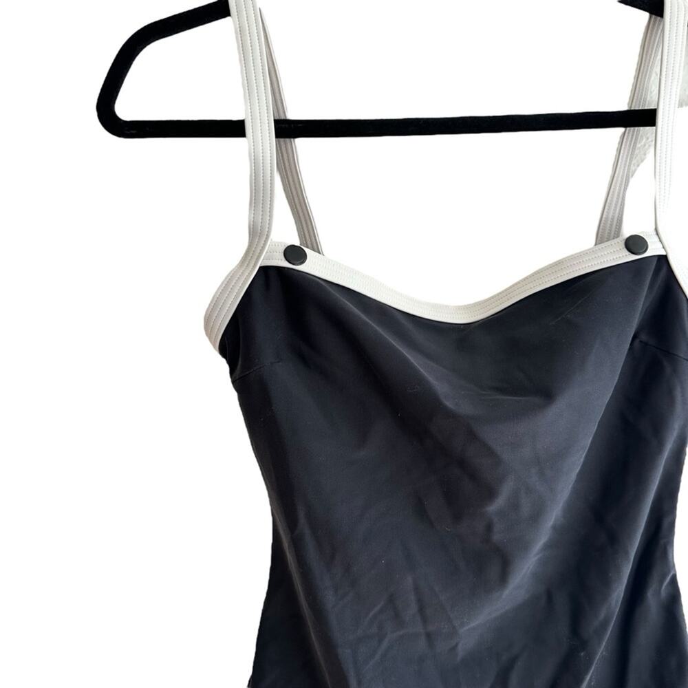 La Blanca One Piece Square Neck Nautical Solid Swimsuit - Picture 2 of 7
